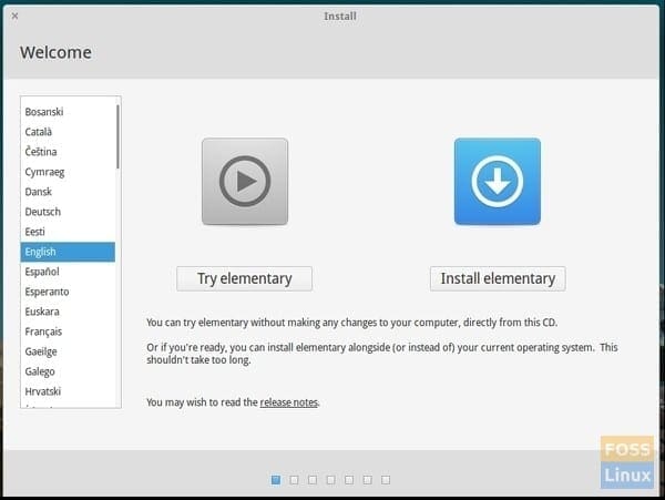 elementary OS installation