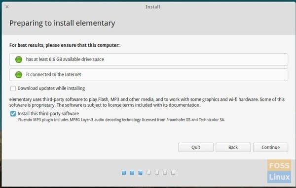 elementary installation preparation