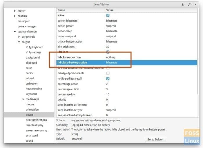 Configure Laptop Lid Close Action on elementary OS