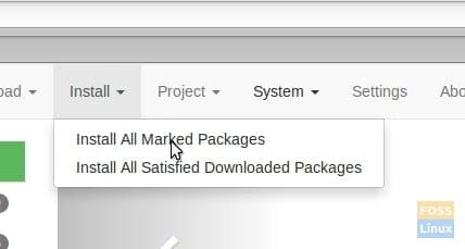 Install all Marked Packages
