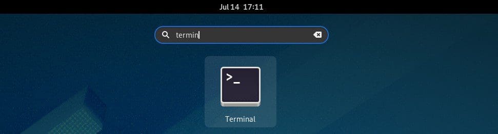 Launch Terminal in Fedora