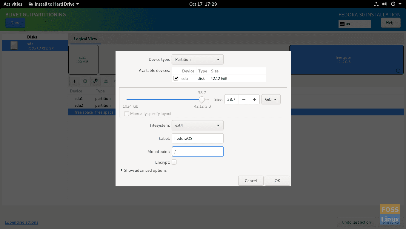 Create New Partition