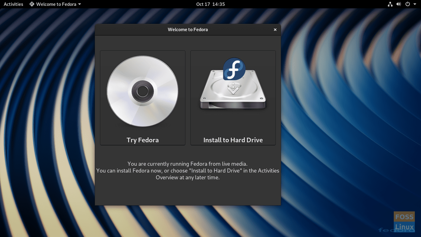 Install Fedora To Hard Drive