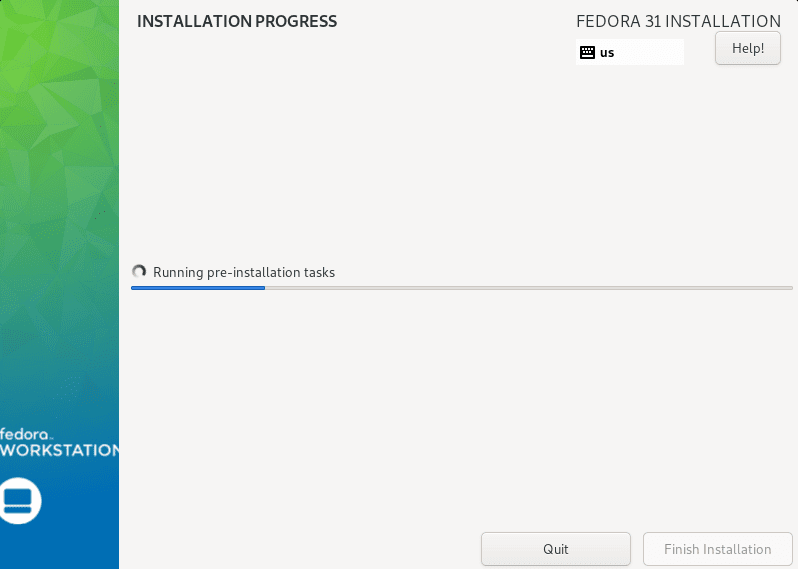 Fedora Installation Progress