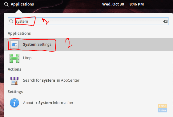 Open System Settings