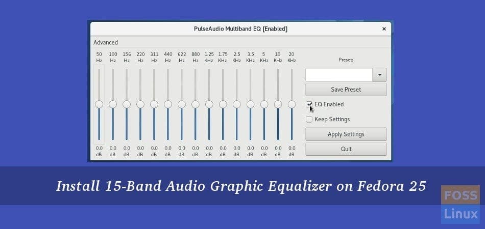 Pulseaudio Equalizer for Linux 2022.07 listo para descargar