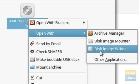 GNOME-Disks Write Image