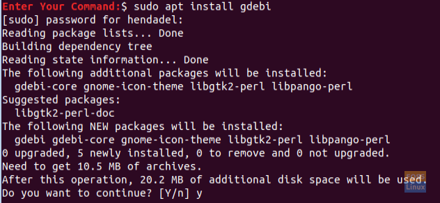 Install Gdebi Package