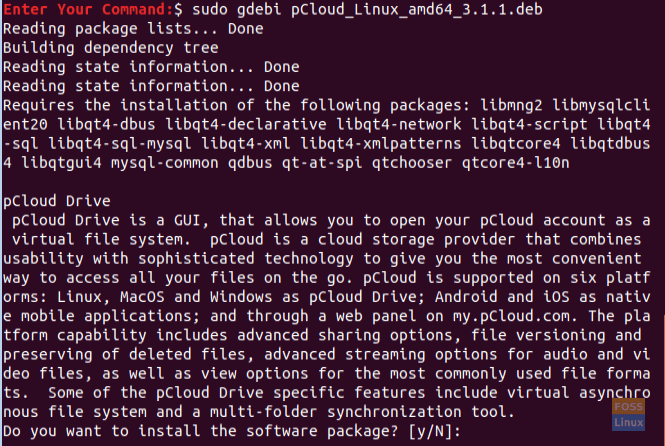Install Pcloud Deb Package