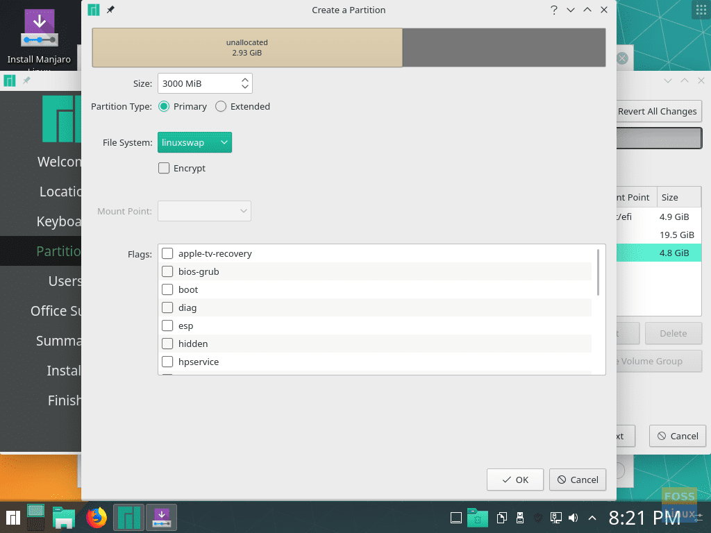 Create Swap Partition