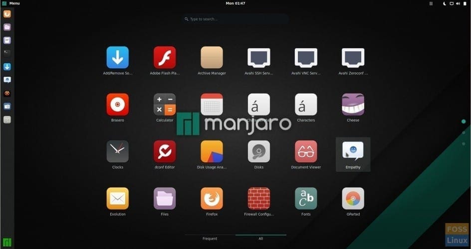 Manjaro GNOME desktop