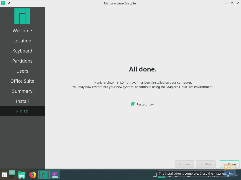 Manjaro Installed Successfully On USB Flash