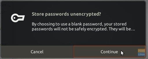 No Encryption Warning