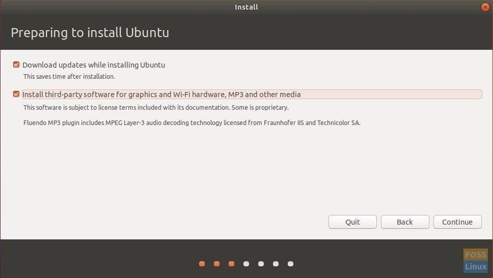Optionally download updates and codec while installing Ubuntu