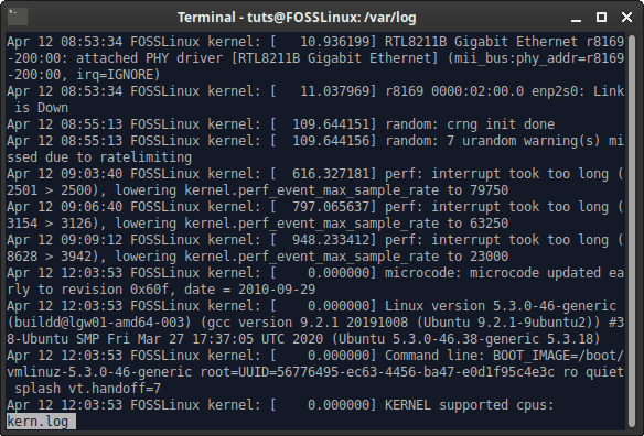 kern.log file