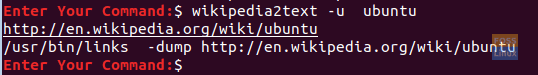 Get The URL Of A Wikipedia Ubuntu Article