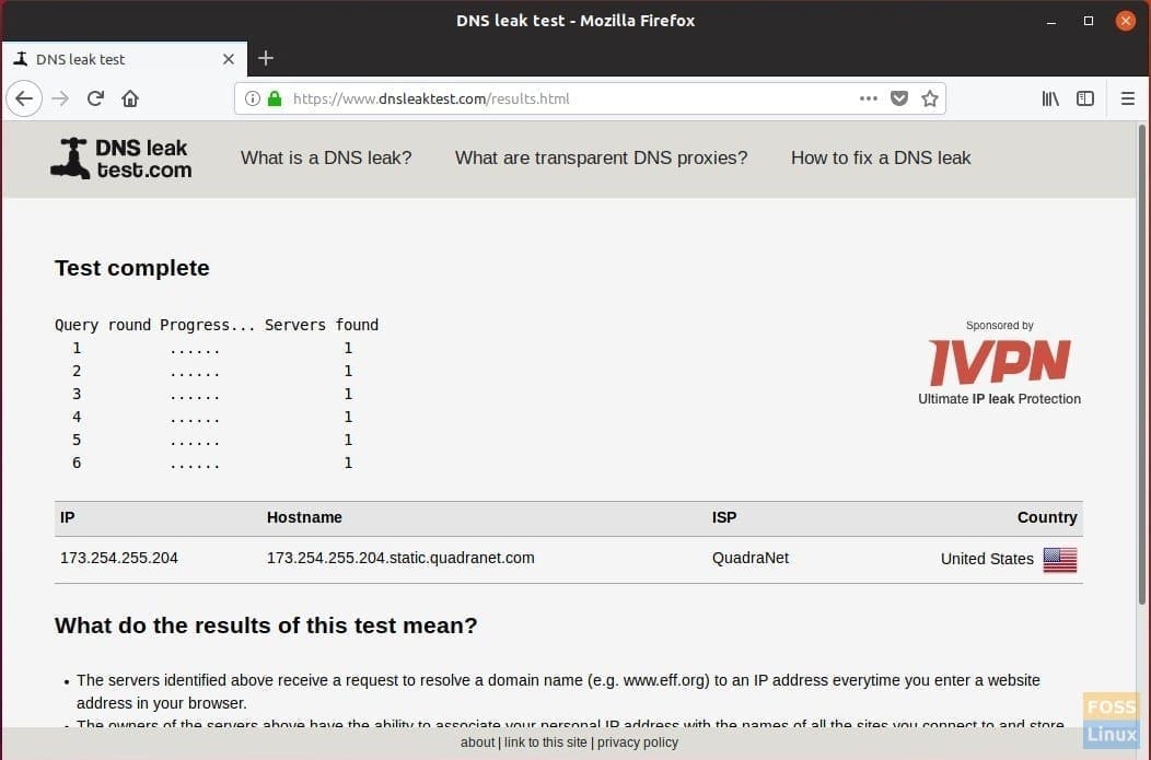 DNS Leak Test