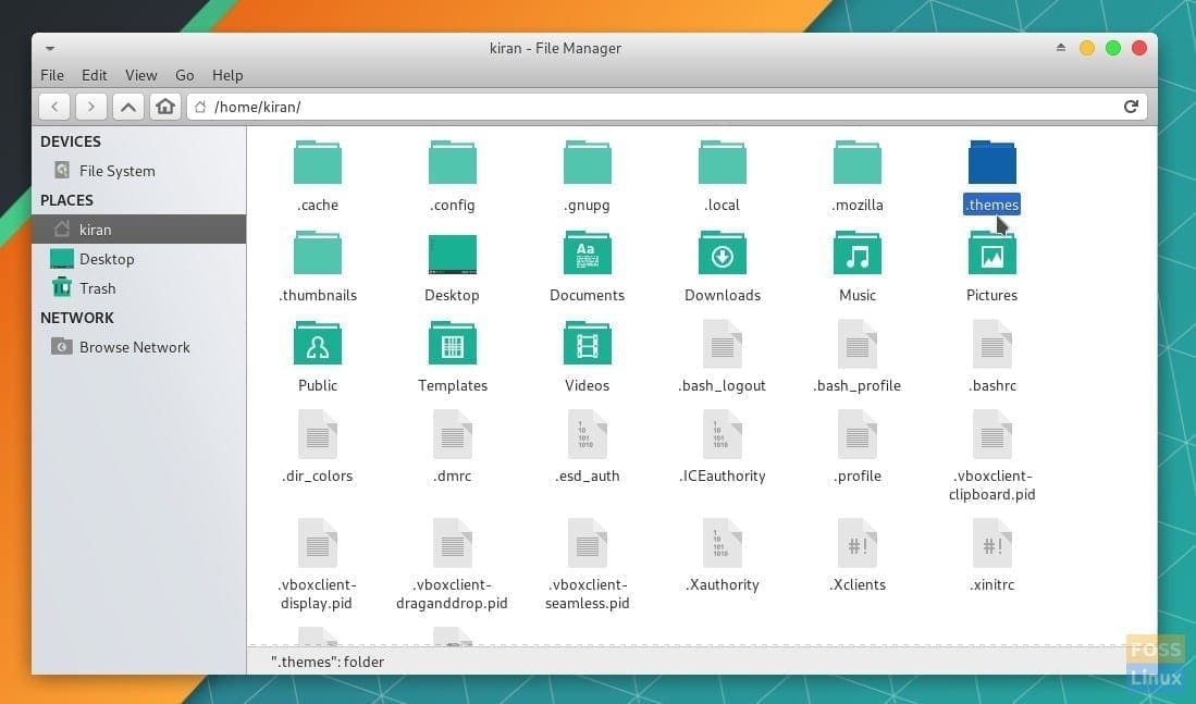 Create folder to store the themes