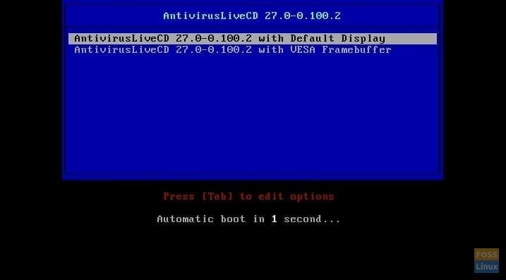 Booting into Antivirus USB drive