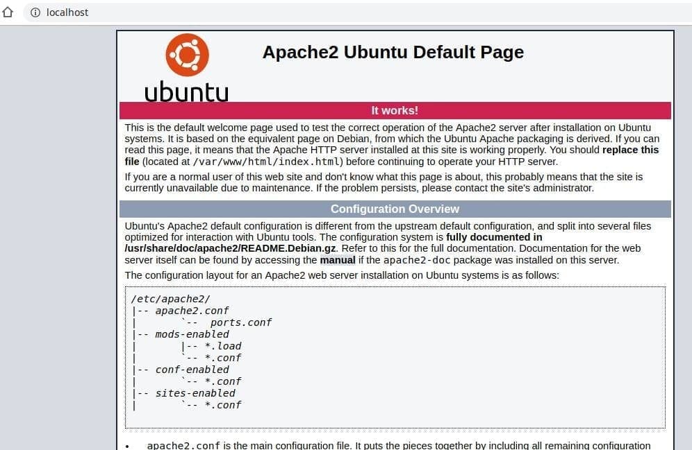 Apache2 default page