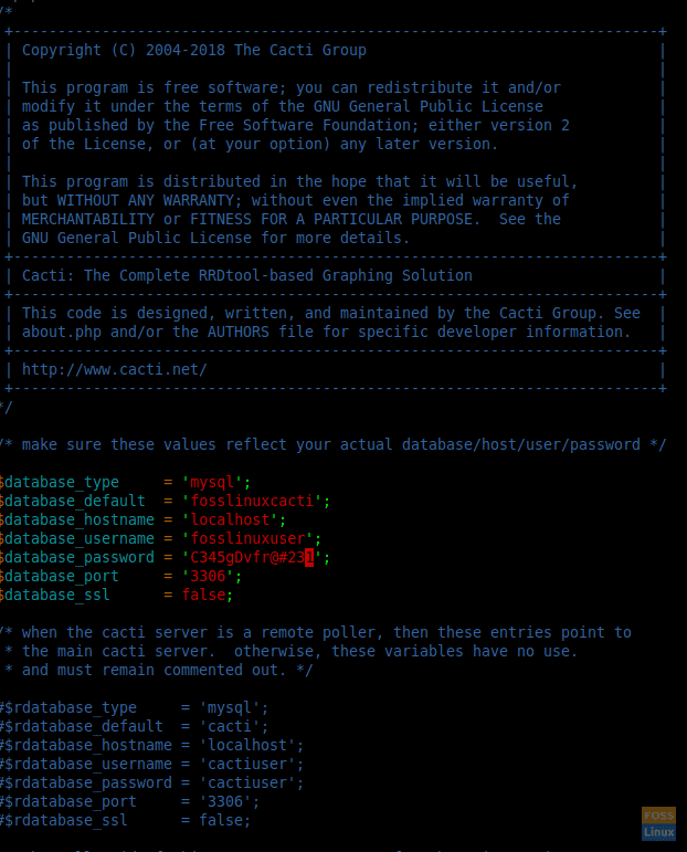 Cacti Configuration File