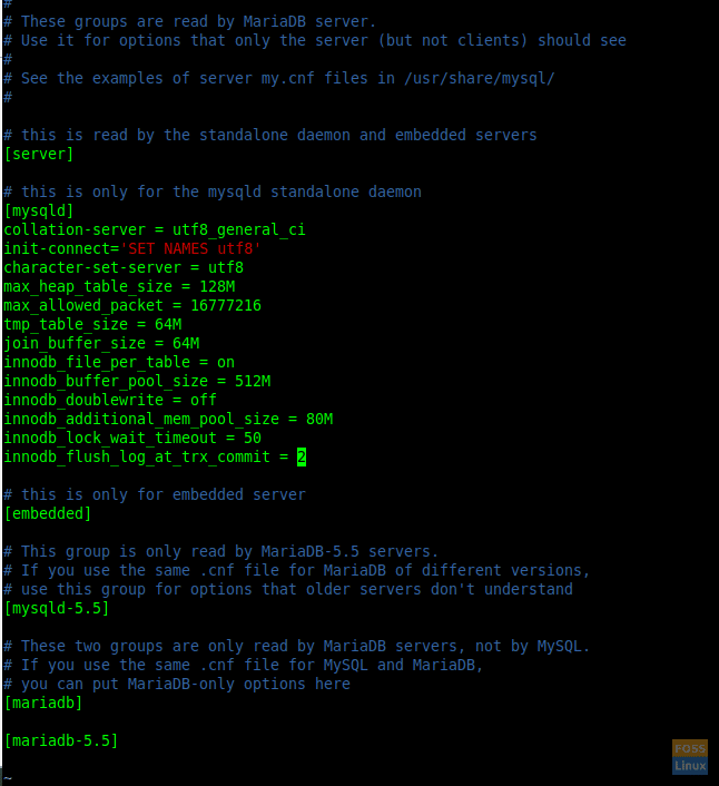 Database Parameters