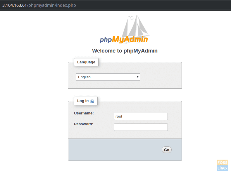 PhpMyAdmin Login