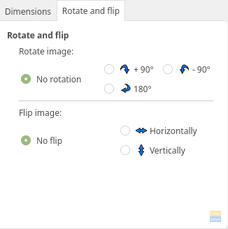 Converseen rotate and flip settings