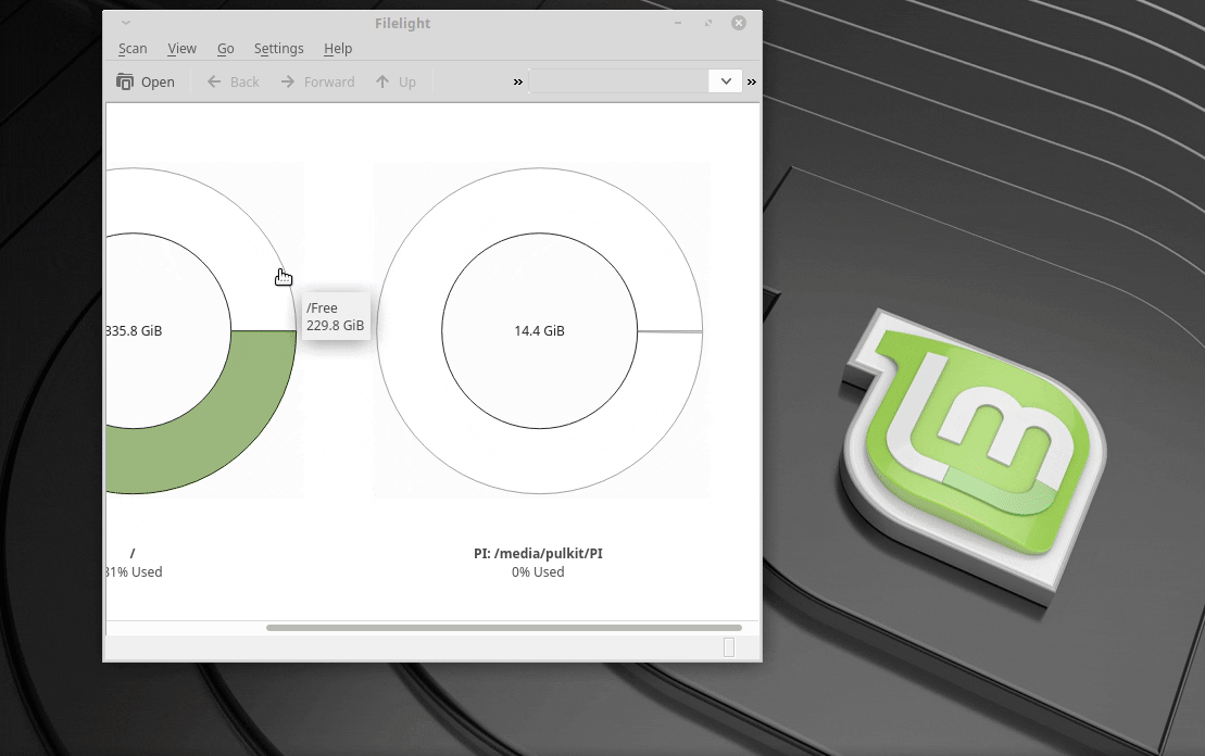 Opening a file in Filelight