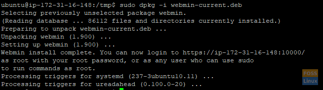 install Webmin on Ubuntu 18.04 LTS