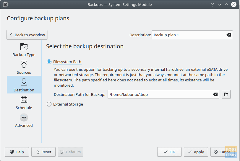 Kup destination selection