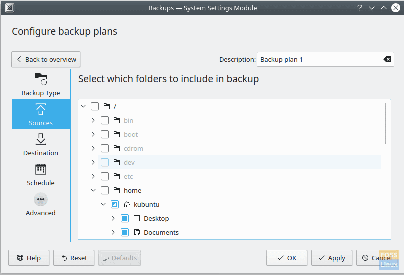 Kup sources selection