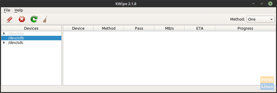 KWipe interface