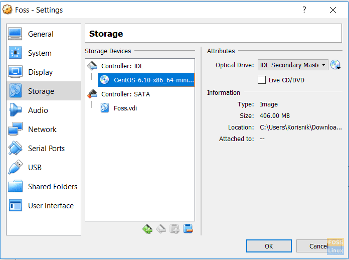 specify-CentOS-ISO