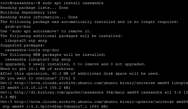 install Cassandra on Ubuntu 18.04 LTS