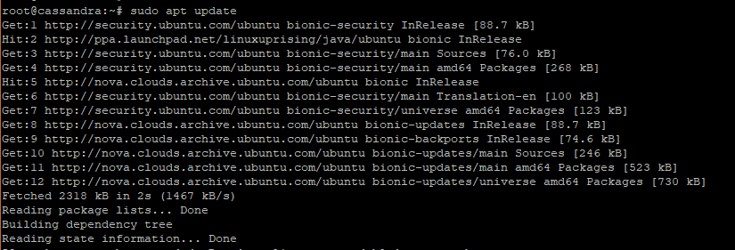 update system repositories Ubuntu 18.04 LTS