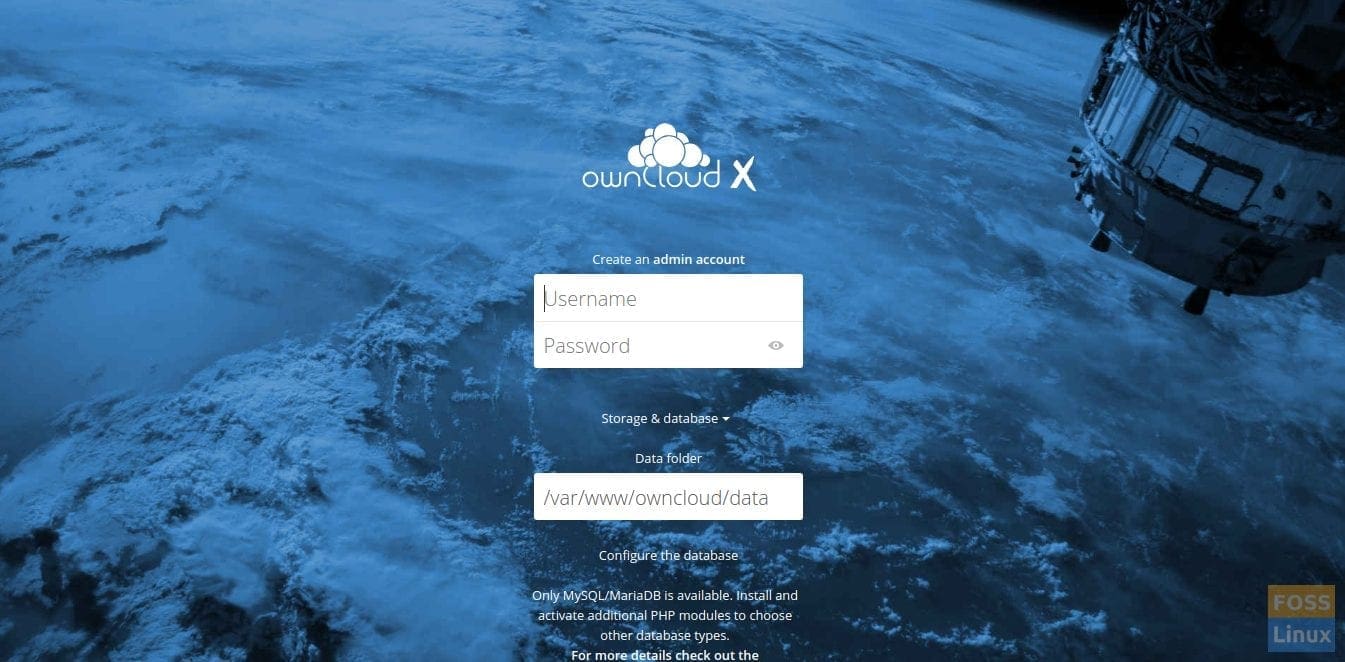 Owncloud Web Interface