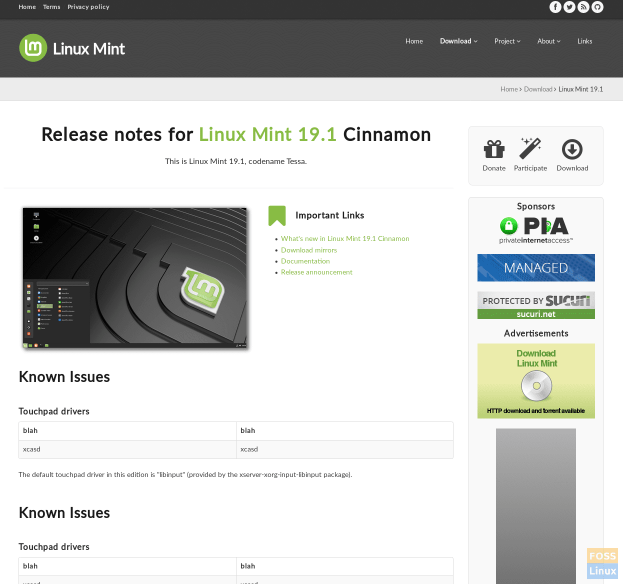 Linux Mint new website and logo design.