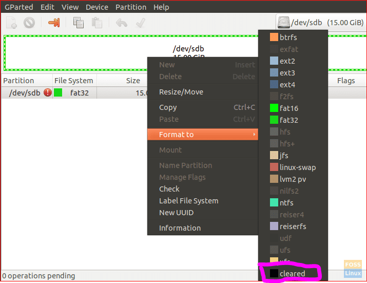 Clear Partitions On USB