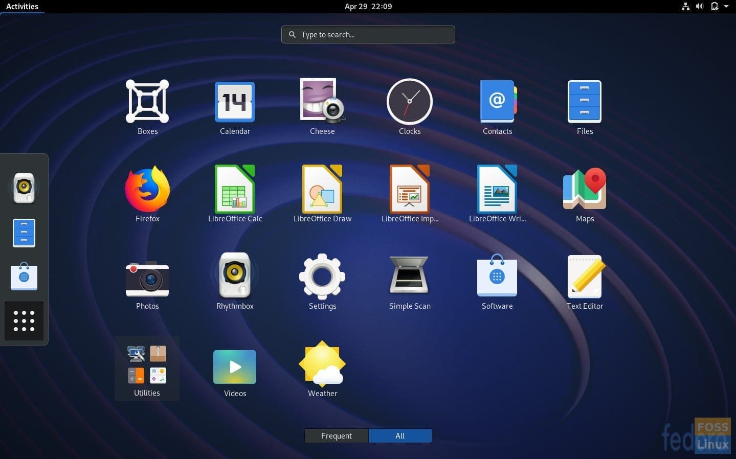 Fedora 20 Workstation on GNOME 3.32