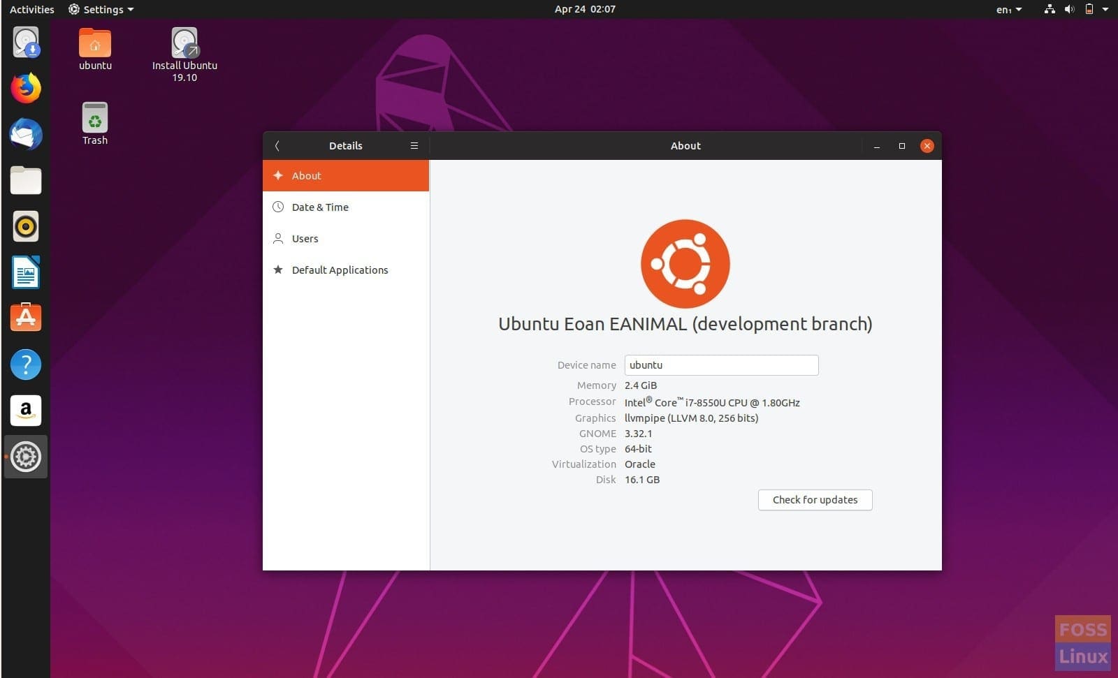 Ubuntu 19.10 