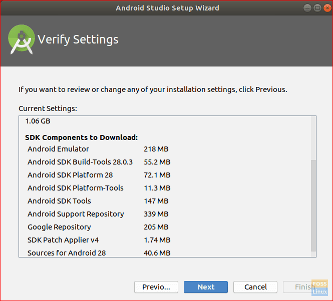 Verify Android Studio Settings