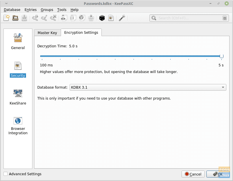 Decryption duration options