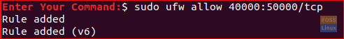 Add Rule For Passive FTP Port