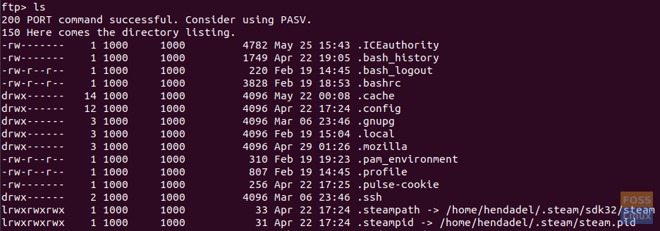 Sample Output Of The ls Command