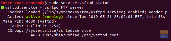 Check The vsftpd Service Status