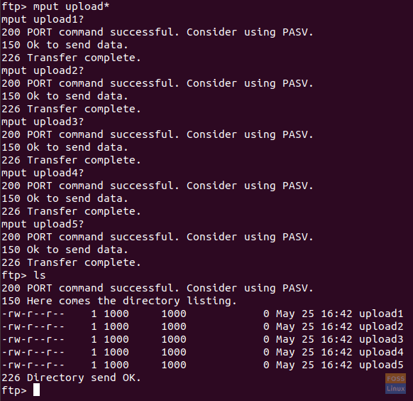 Upload Multiple Files To The FTP Server