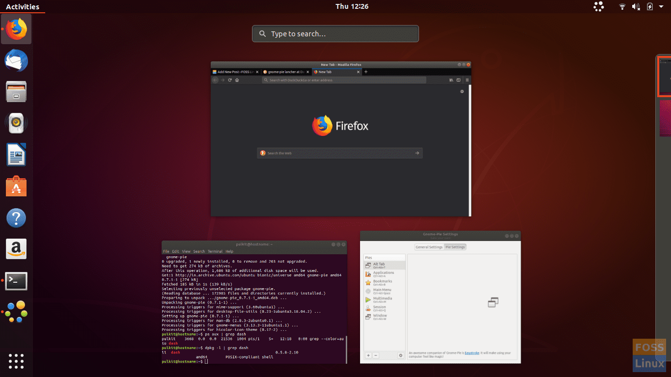 Ubuntu default search.