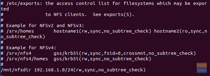 Allow Access to Clients Using the NFS Export File