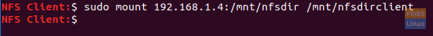 Mount The NFS Shared Directory On The Client Machine